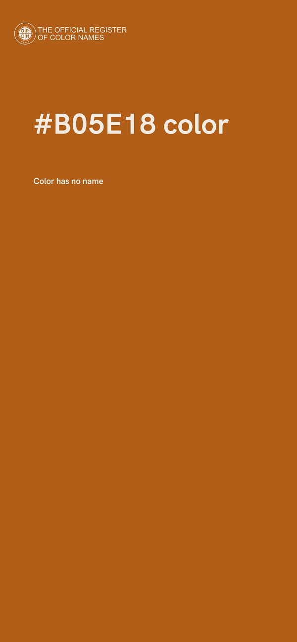 #B05E18 color image