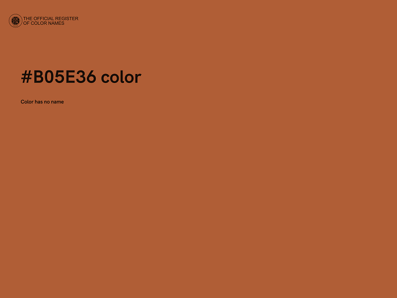 #B05E36 color image