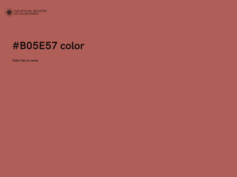 #B05E57 color image