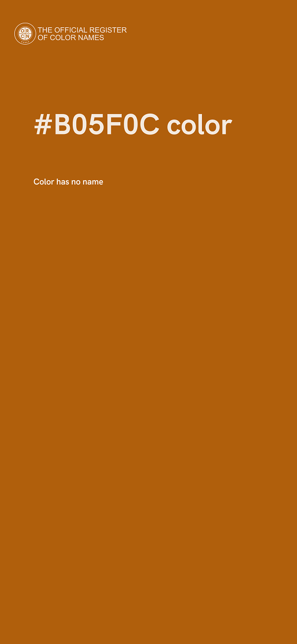 #B05F0C color image