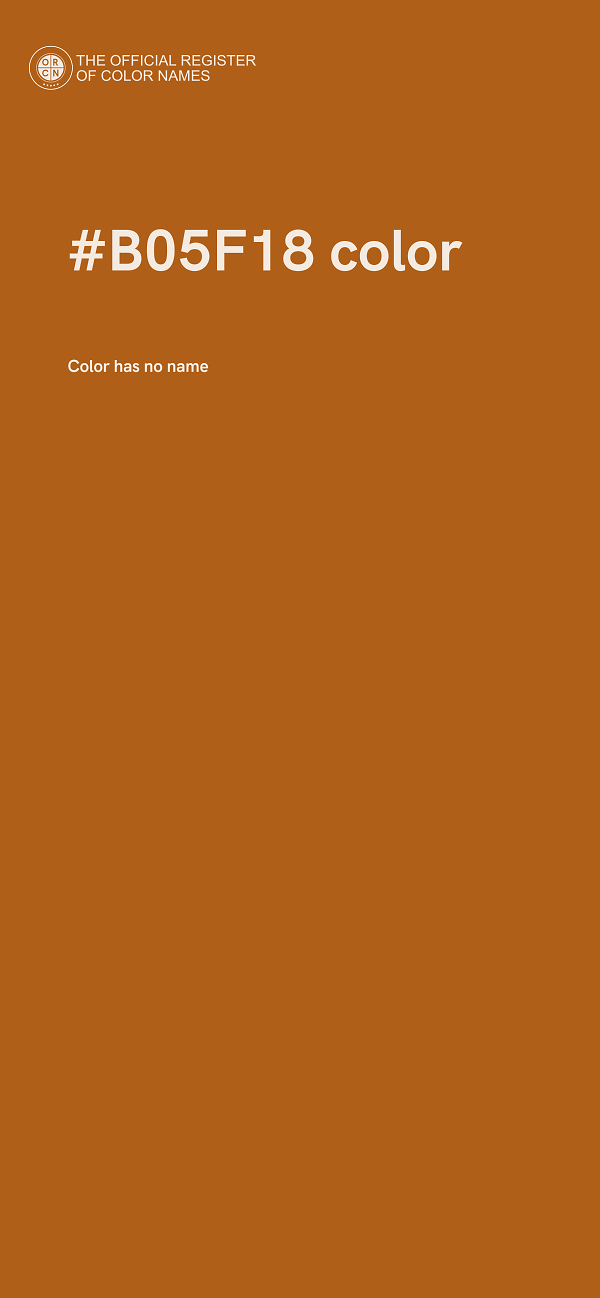 #B05F18 color image