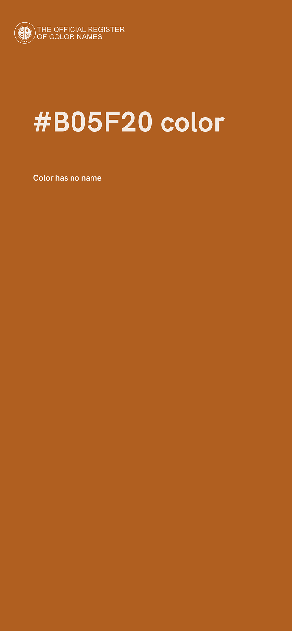 #B05F20 color image