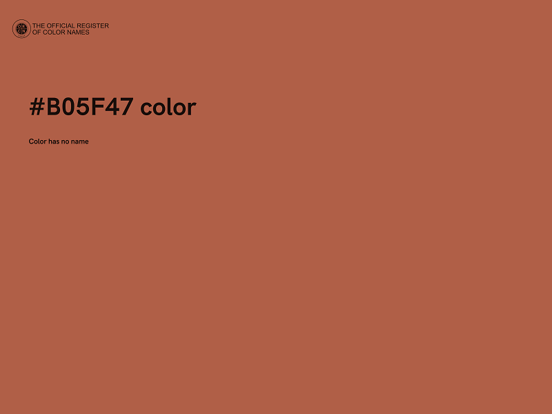 #B05F47 color image