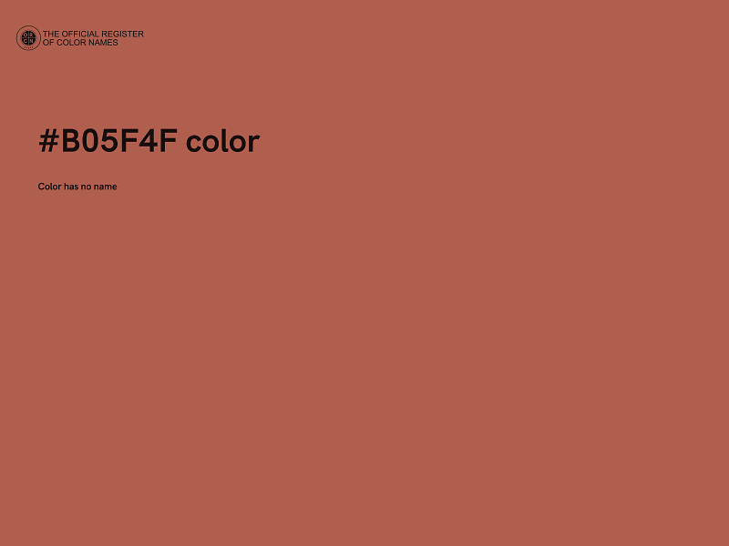 #B05F4F color image