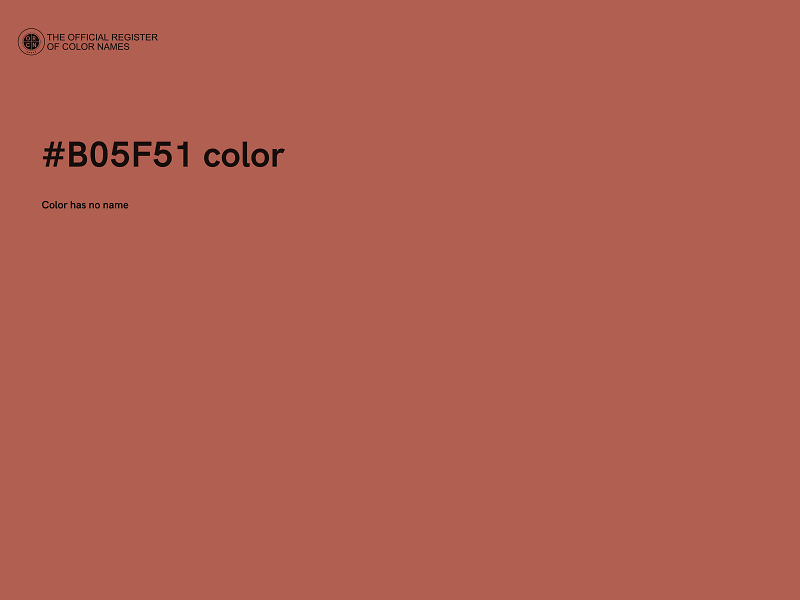 #B05F51 color image