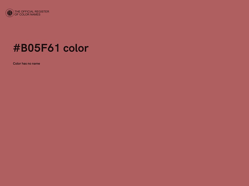 #B05F61 color image