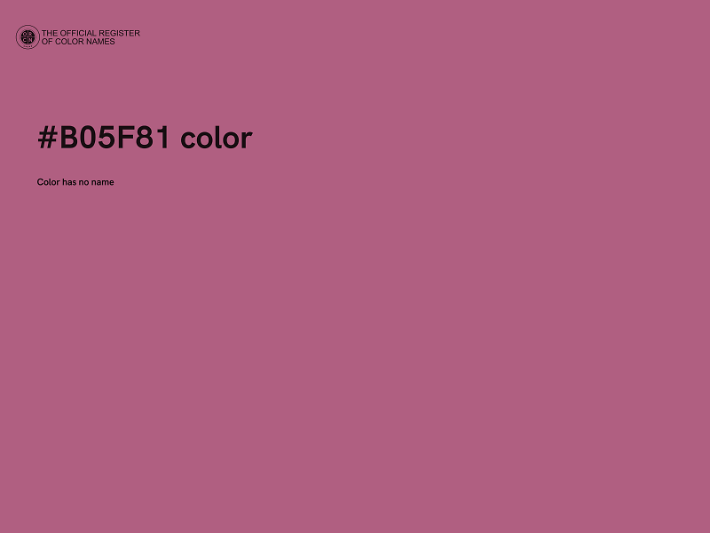 #B05F81 color image