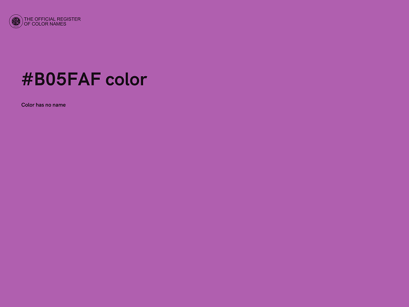 #B05FAF color image