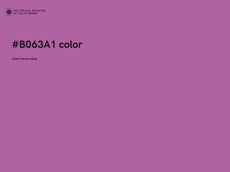 #B063A1 color image