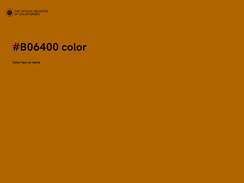 #B06400 color image