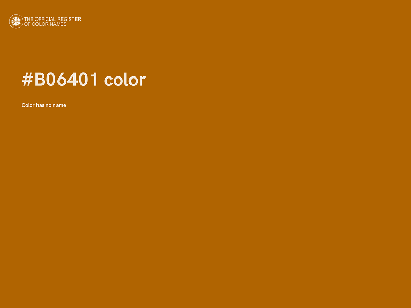 #B06401 color image