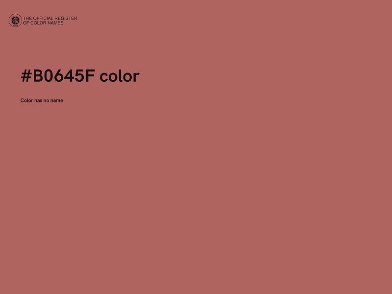 #B0645F color image