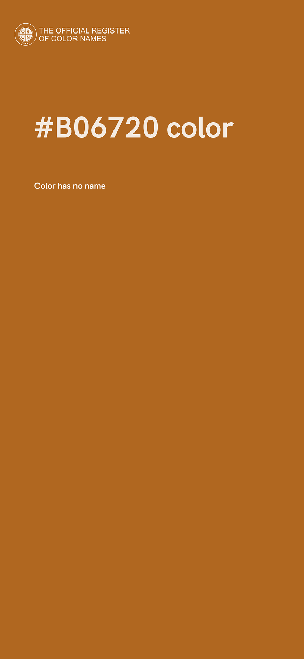 #B06720 color image