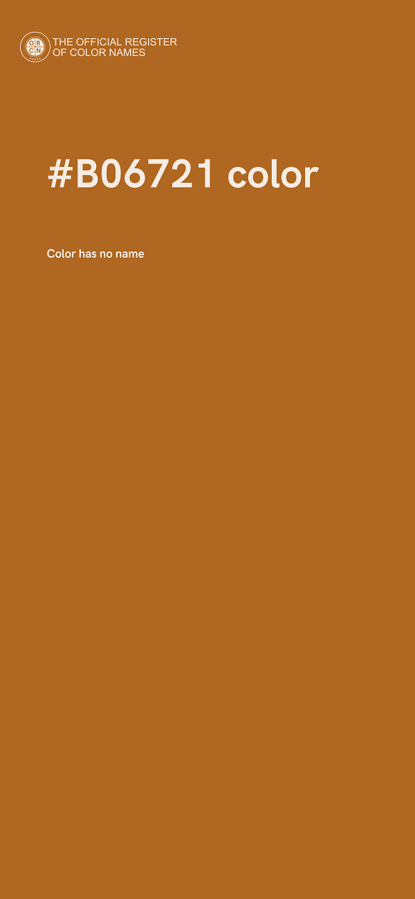 #B06721 color image