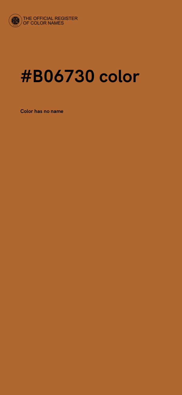 #B06730 color image