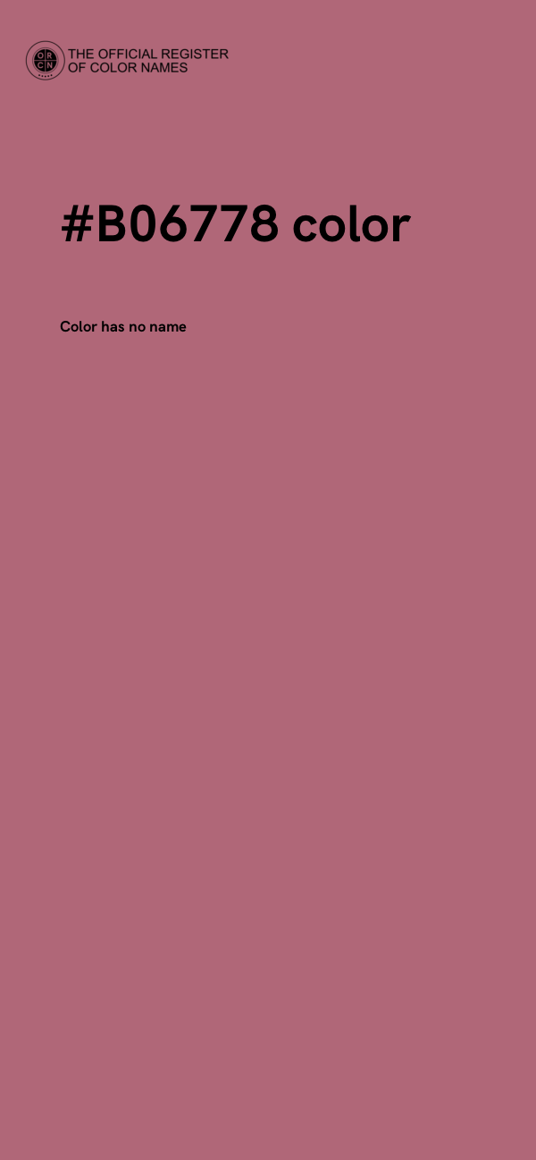 #B06778 color image