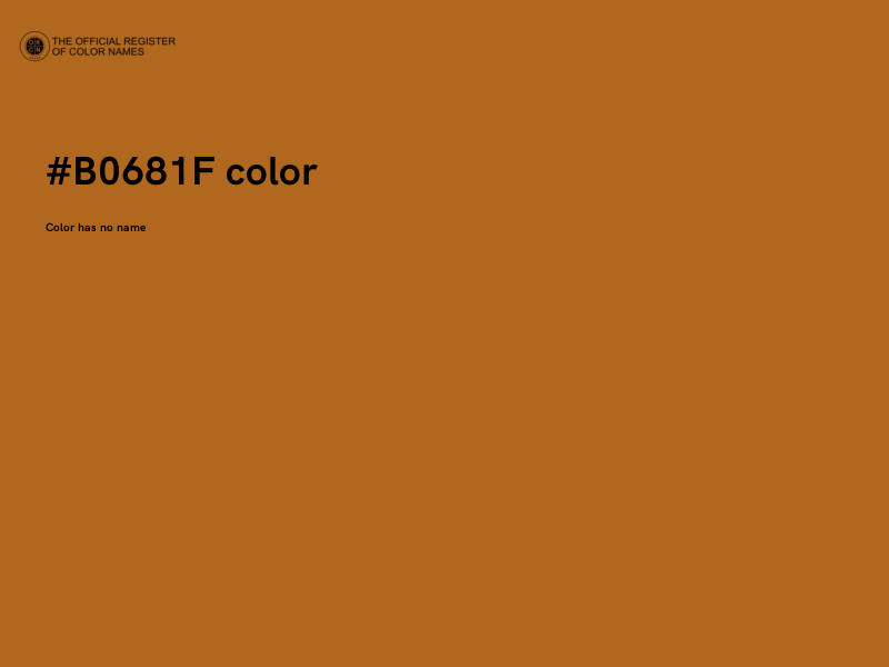 #B0681F color image