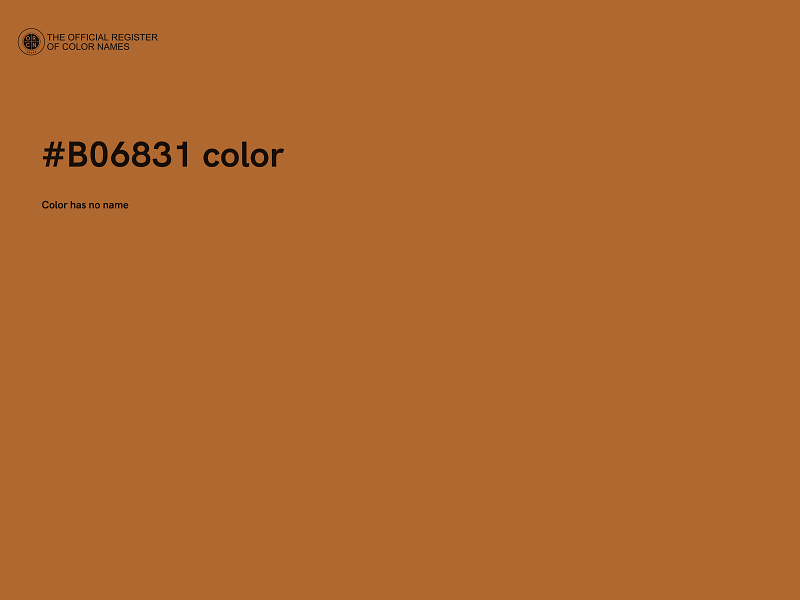 #B06831 color image