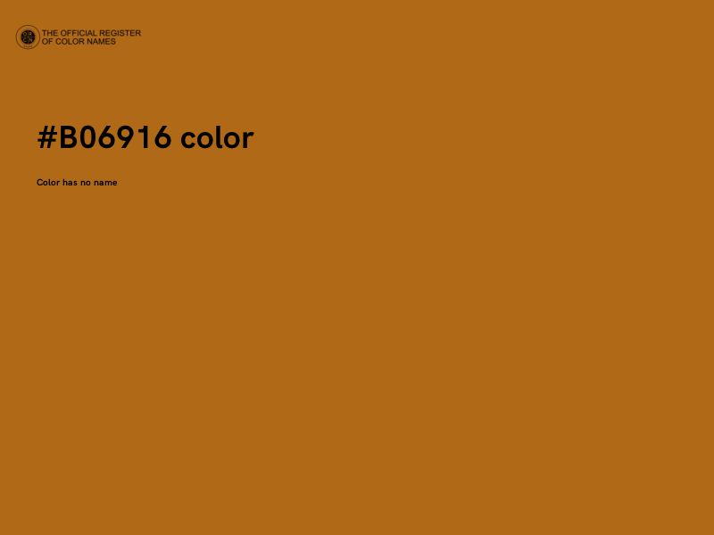 #B06916 color image