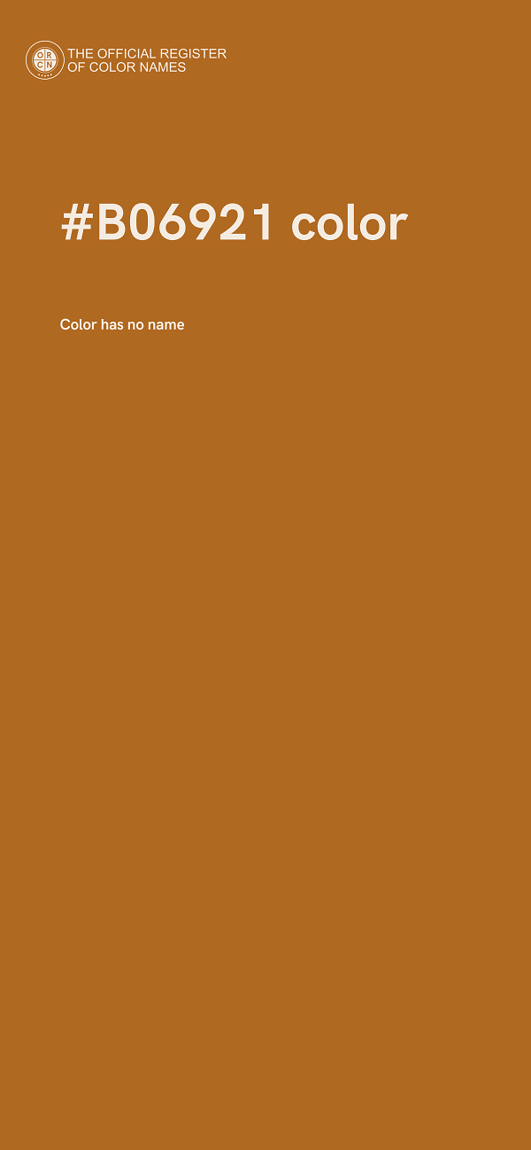 #B06921 color image