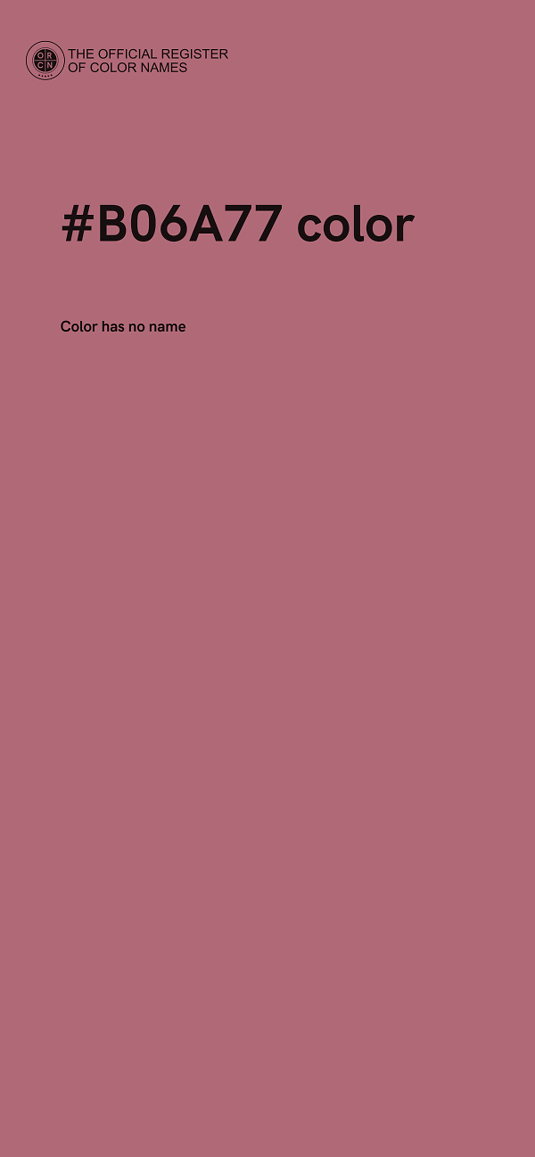 #B06A77 color image