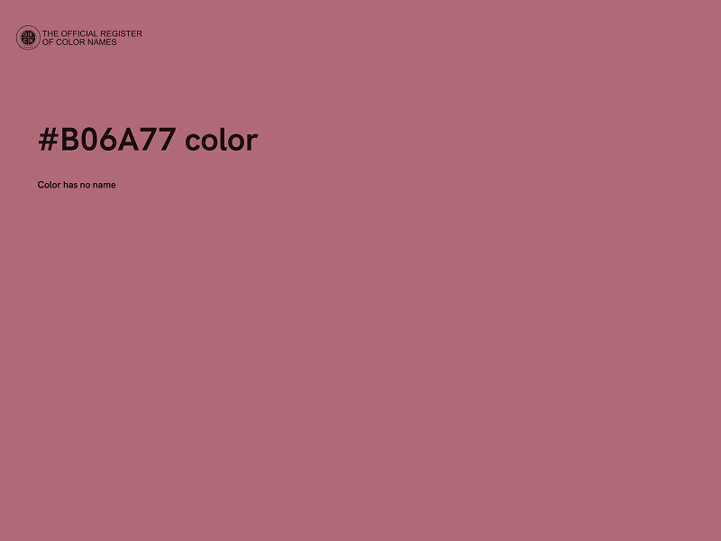 #B06A77 color image