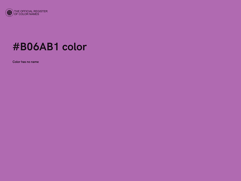 #B06AB1 color image