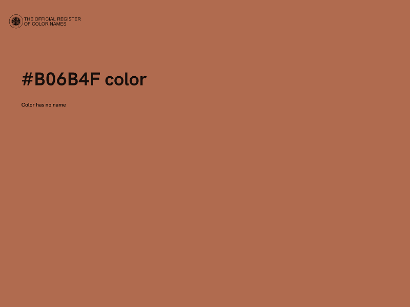 #B06B4F color image