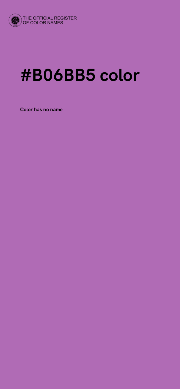 #B06BB5 color image