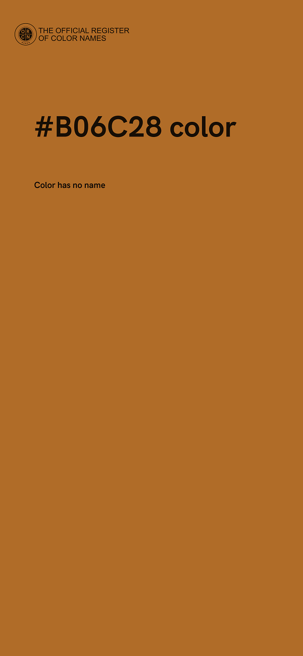#B06C28 color image