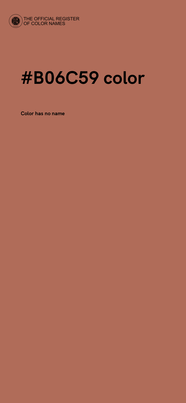 #B06C59 color image