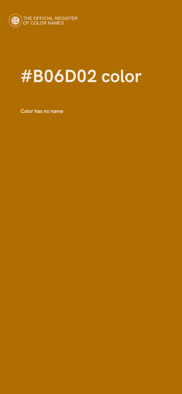 #B06D02 color image