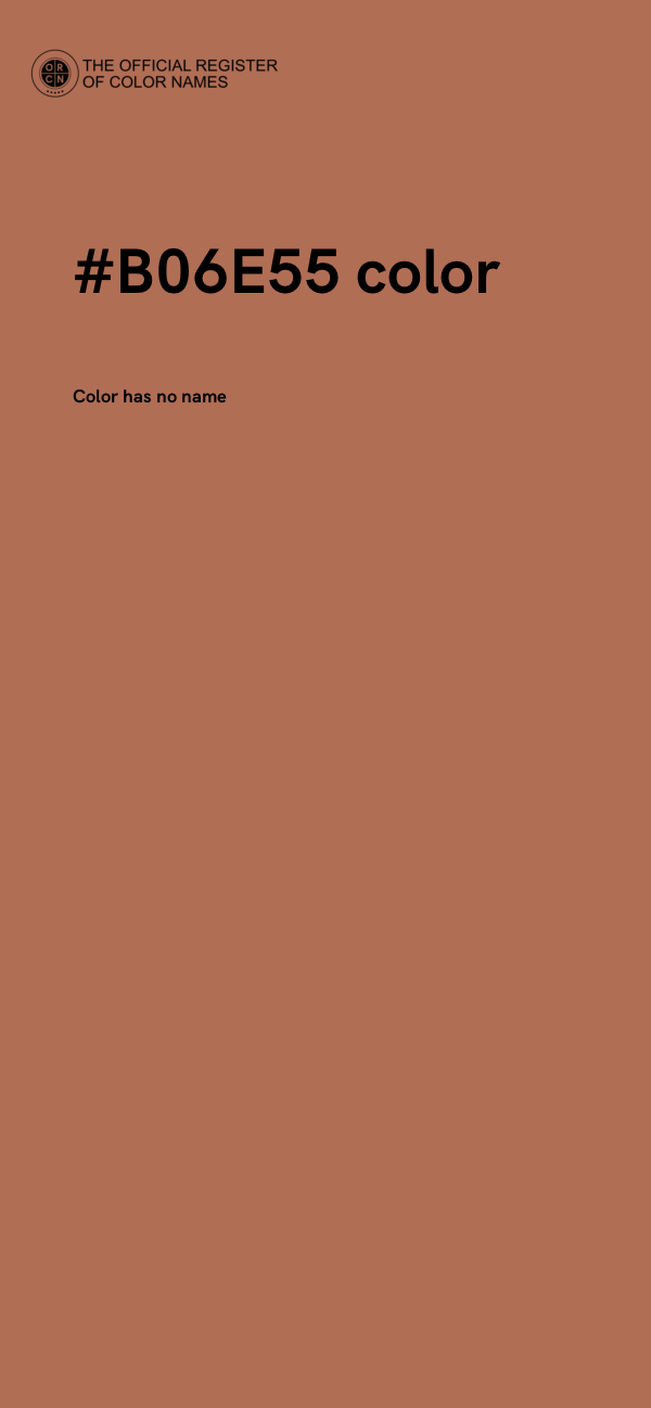 #B06E55 color image
