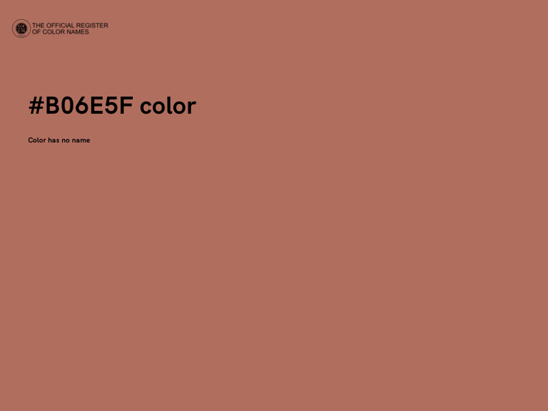 #B06E5F color image