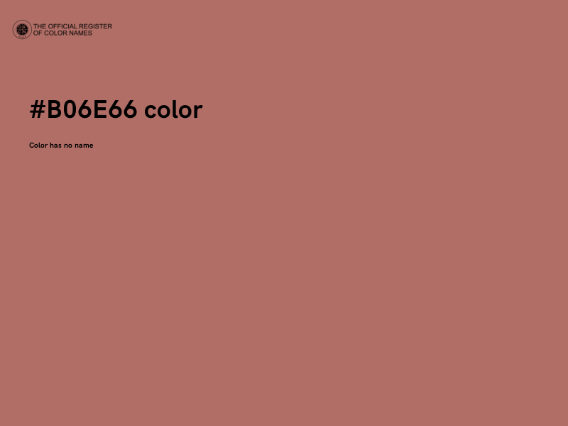 #B06E66 color image