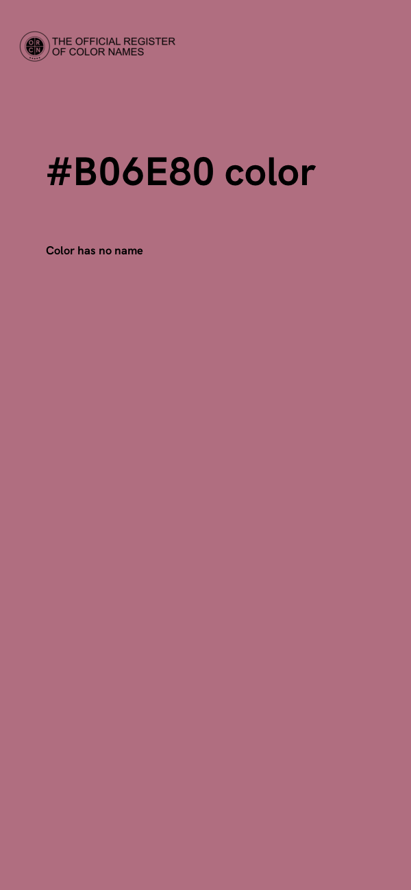 #B06E80 color image