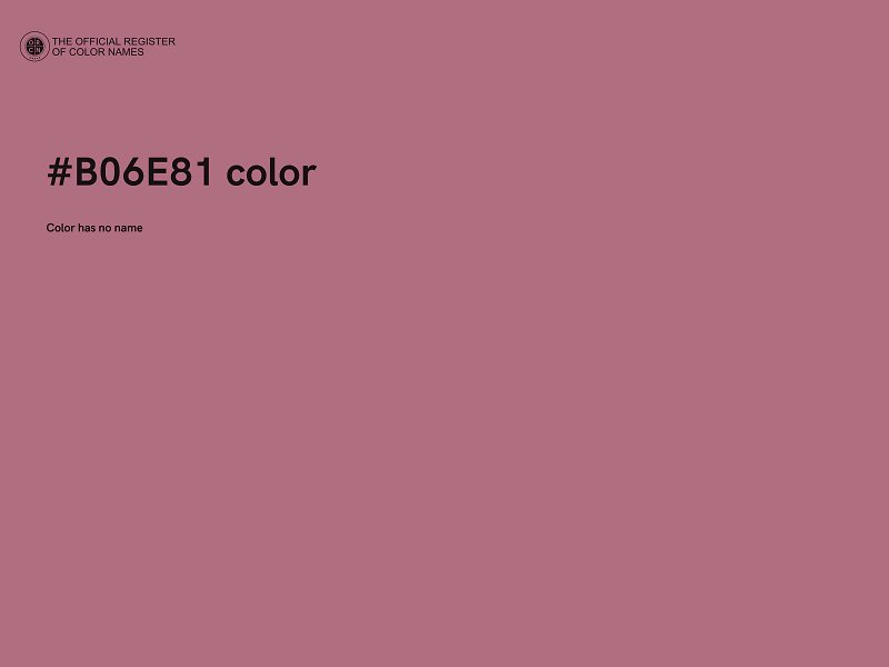 #B06E81 color image