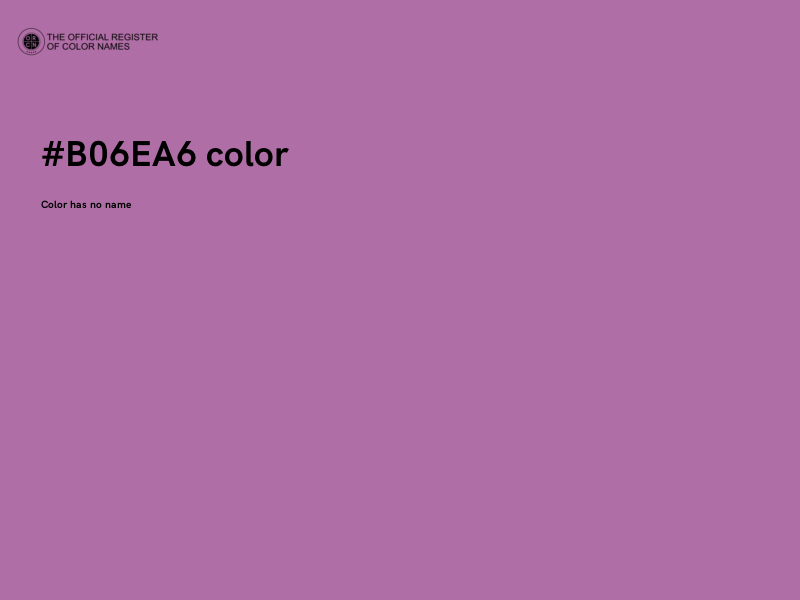#B06EA6 color image