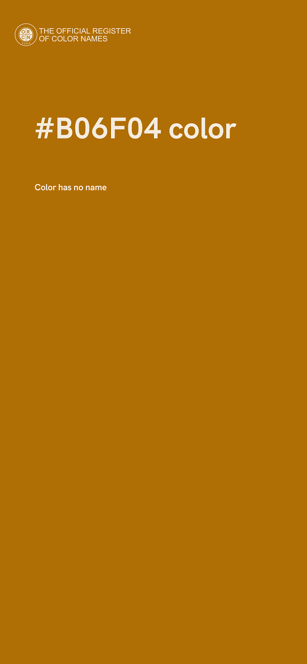 #B06F04 color image