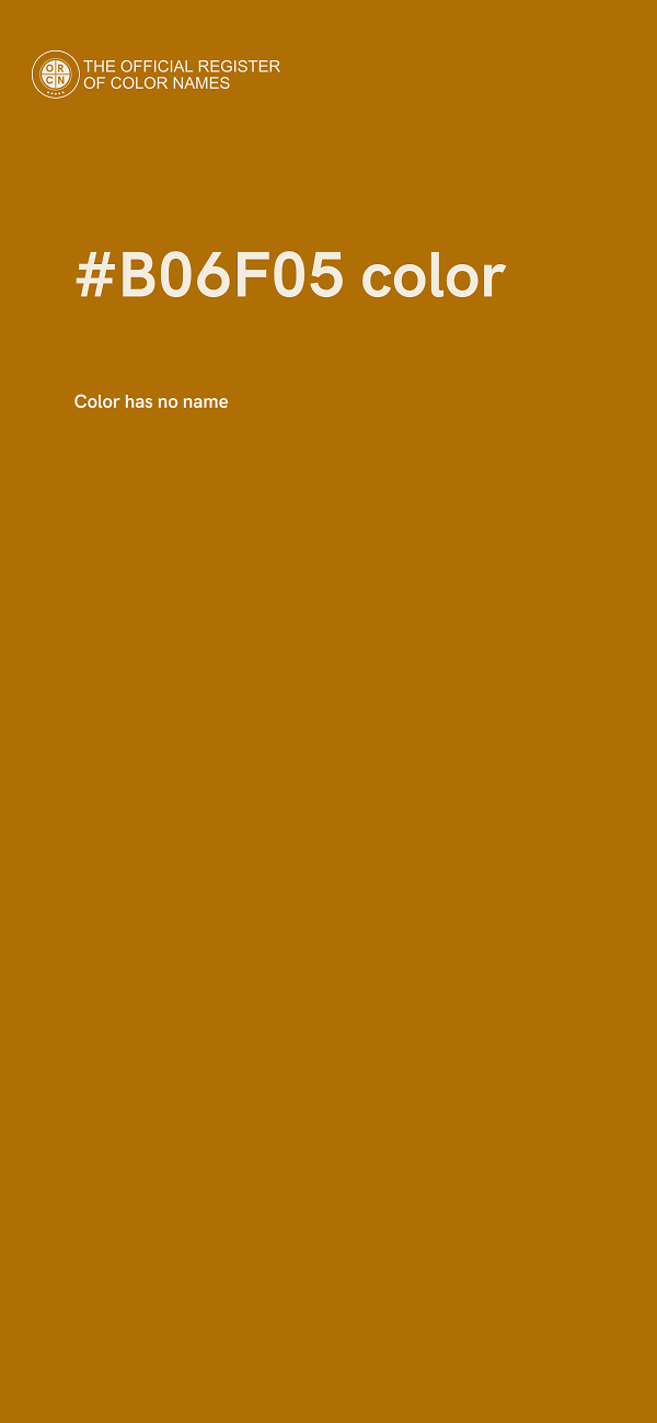 #B06F05 color image