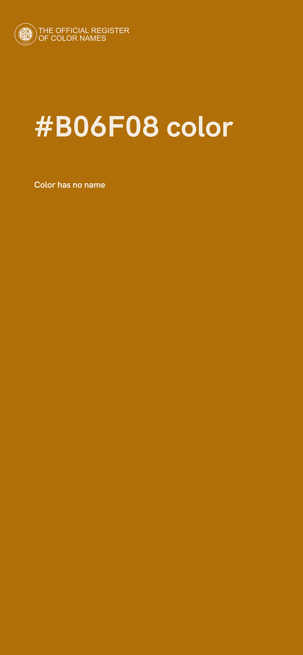 #B06F08 color image