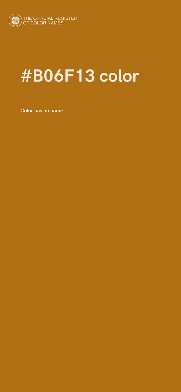 #B06F13 color image