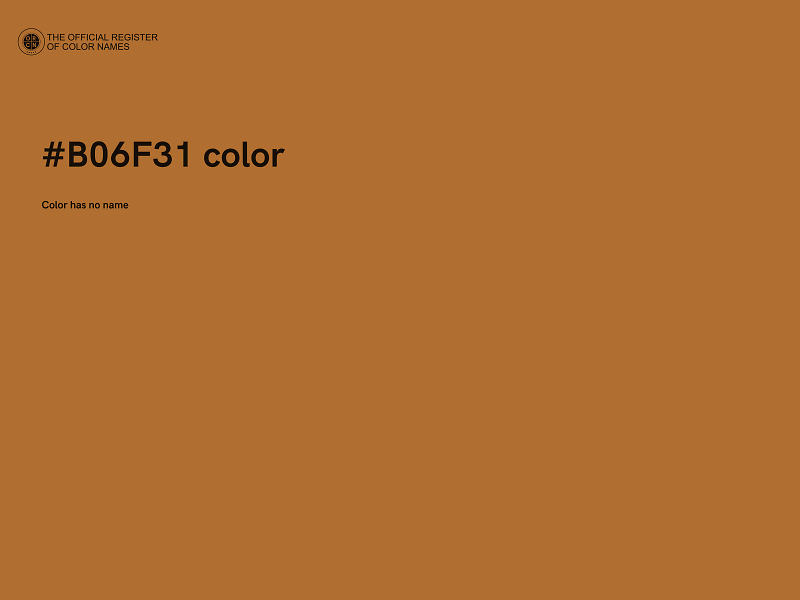 #B06F31 color image