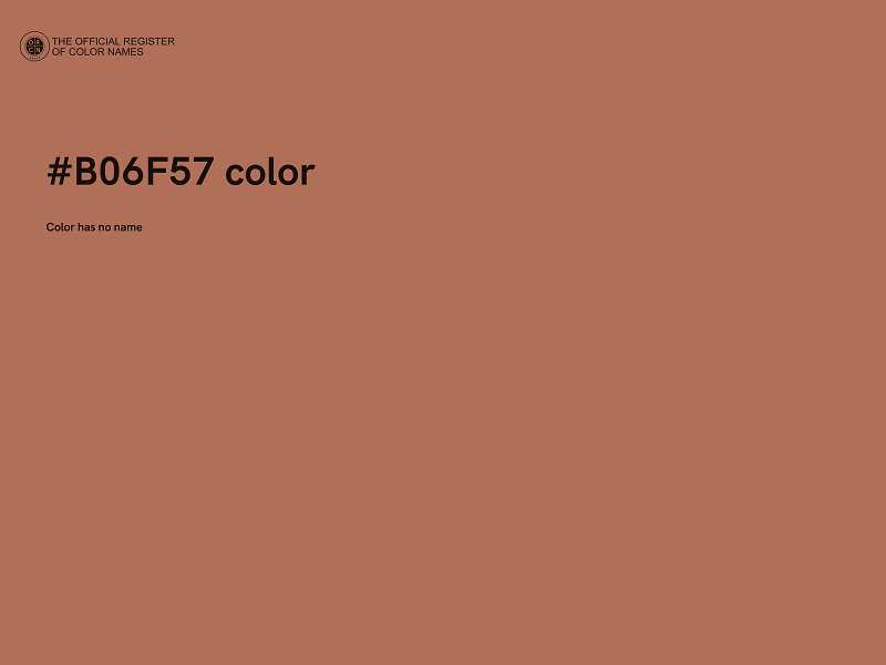 #B06F57 color image