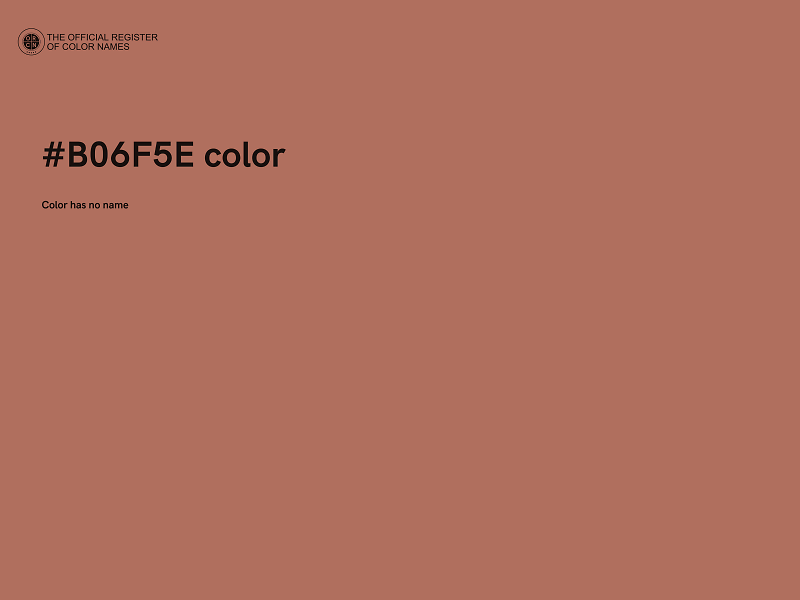 #B06F5E color image