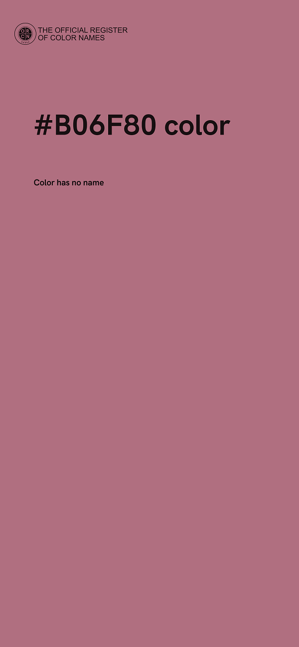 #B06F80 color image