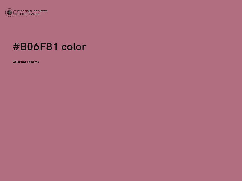 #B06F81 color image