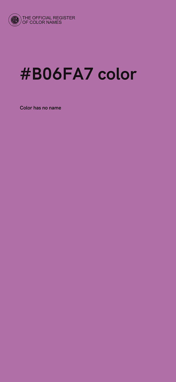 #B06FA7 color image