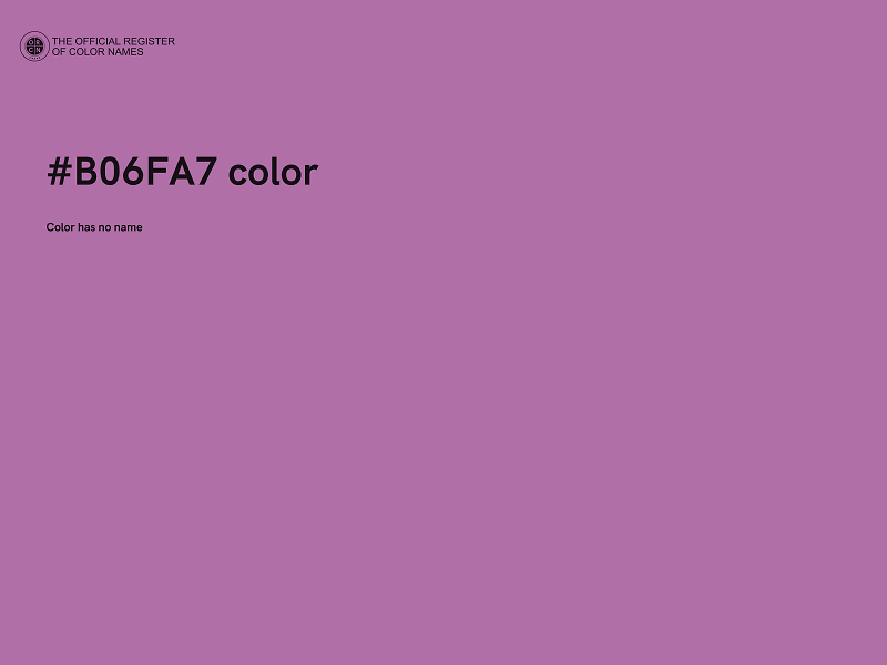 #B06FA7 color image