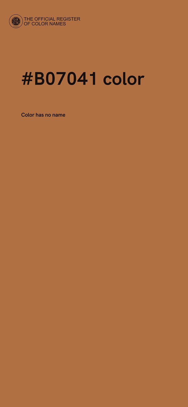 #B07041 color image